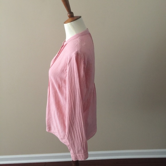 Pink-and-White-Striped-LL-Bean-Blouse - Picture 6 of 6